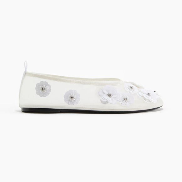 H&M White Appliqué Ballet Flats - Picture 2 of 4